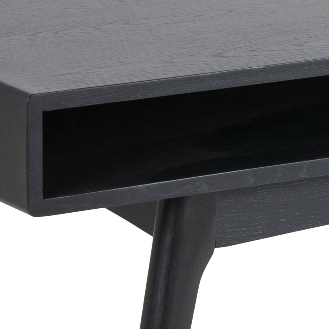 Marte Coffee Table with Open Shelf in Black - TidySpaces