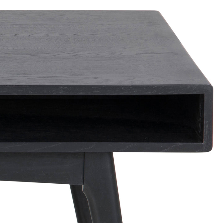 Marte Coffee Table with Open Shelf in Black - TidySpaces