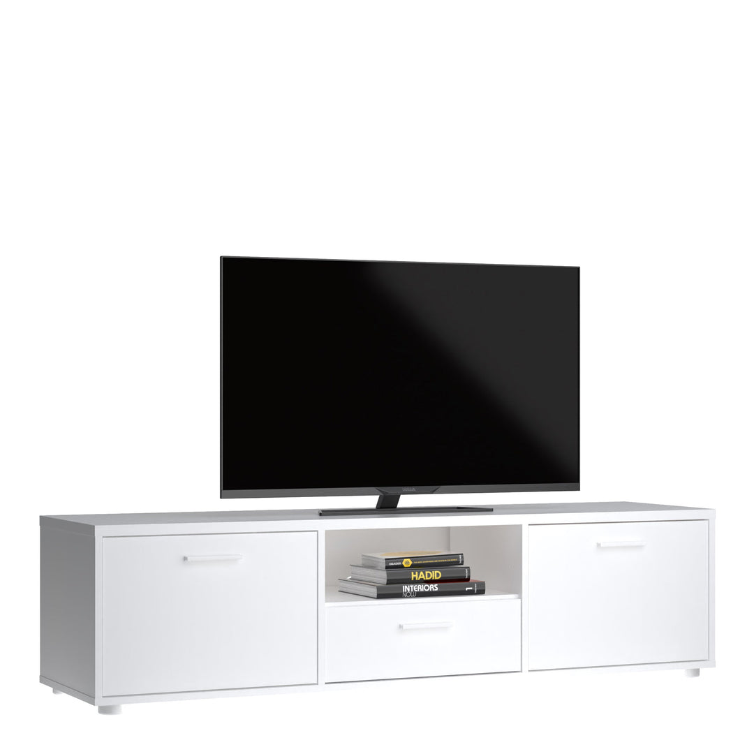 Media TV-unit with 2 doors + 1 drawer 147 cm White - TidySpaces