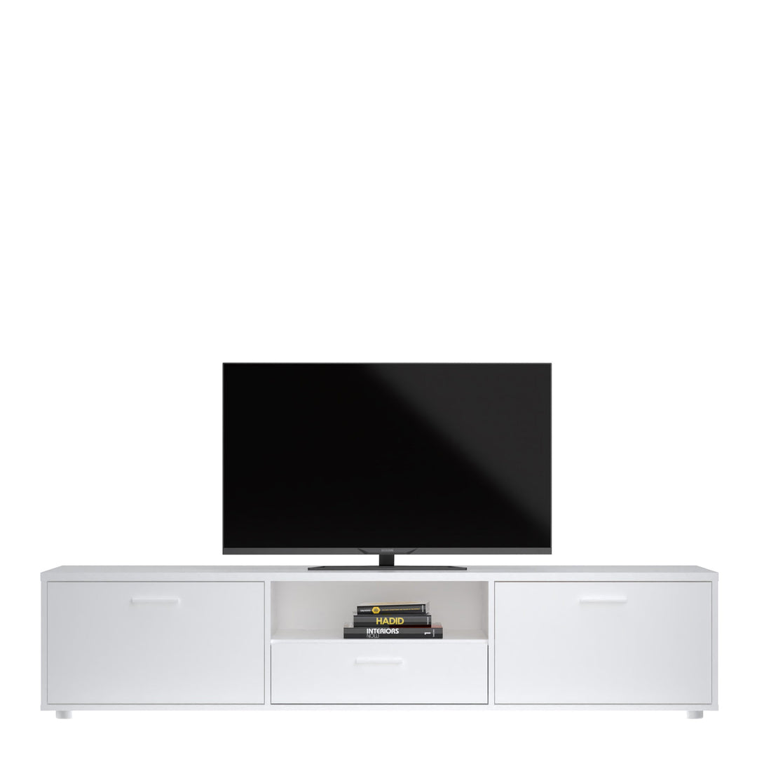 Media TV-unit with 2 doors + 1 drawer 177 cm White - TidySpaces