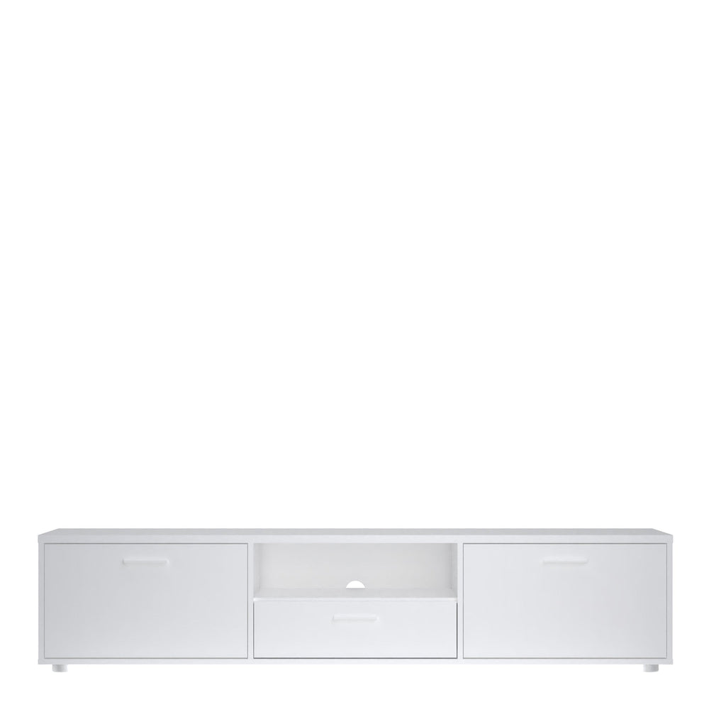 Media TV-unit with 2 doors + 1 drawer 177 cm White - TidySpaces