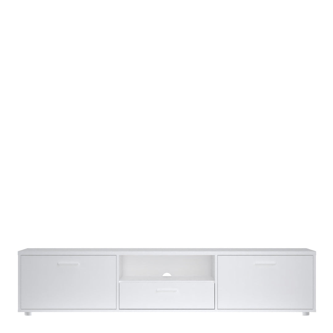 Media TV-unit with 2 doors + 1 drawer 177 cm White - TidySpaces