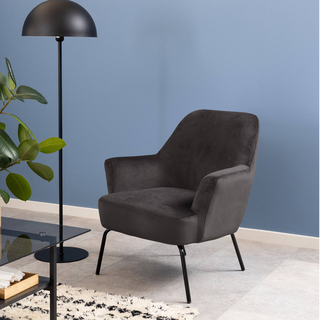 Melissa Lounge Chair in Dark Grey - TidySpaces