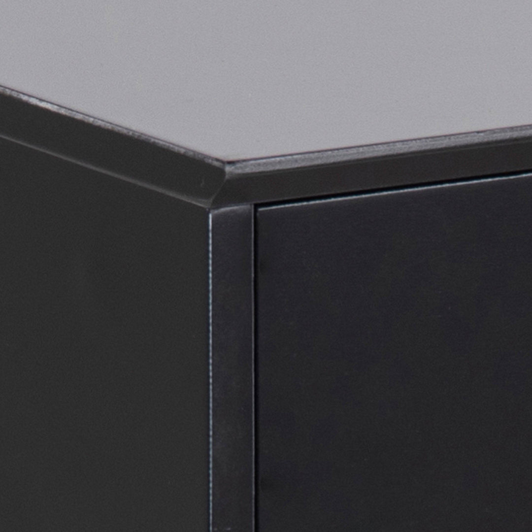 Mitra 1 Drawer Bedside Table in Black - TidySpaces