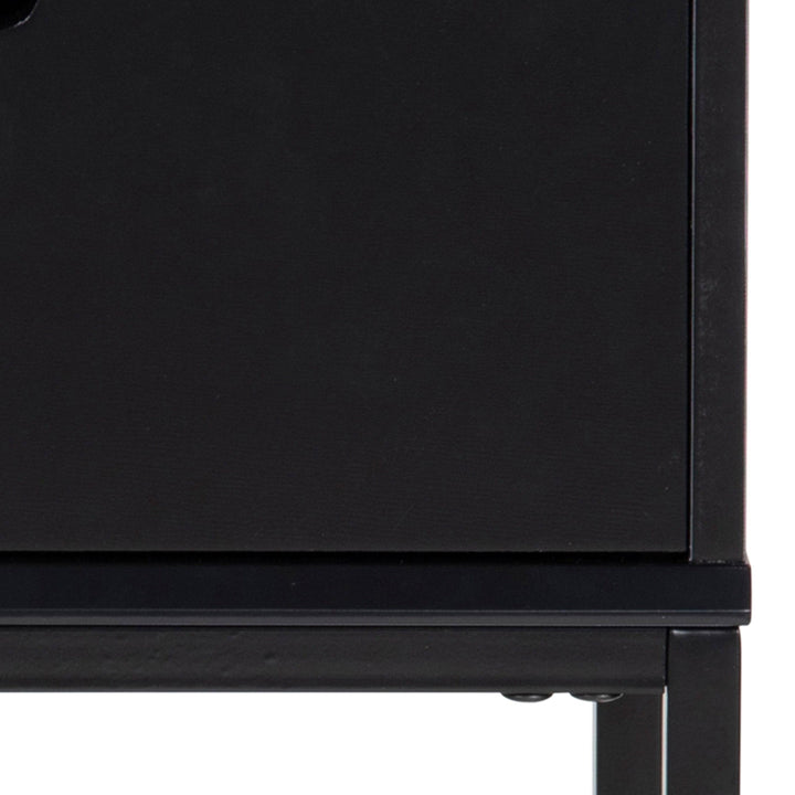 Mitra 1 Drawer Bedside Table in Black - TidySpaces