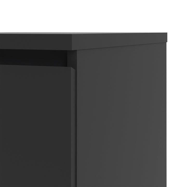 Naia Narrow Chest of 5 Drawers in Black Matt - TidySpaces