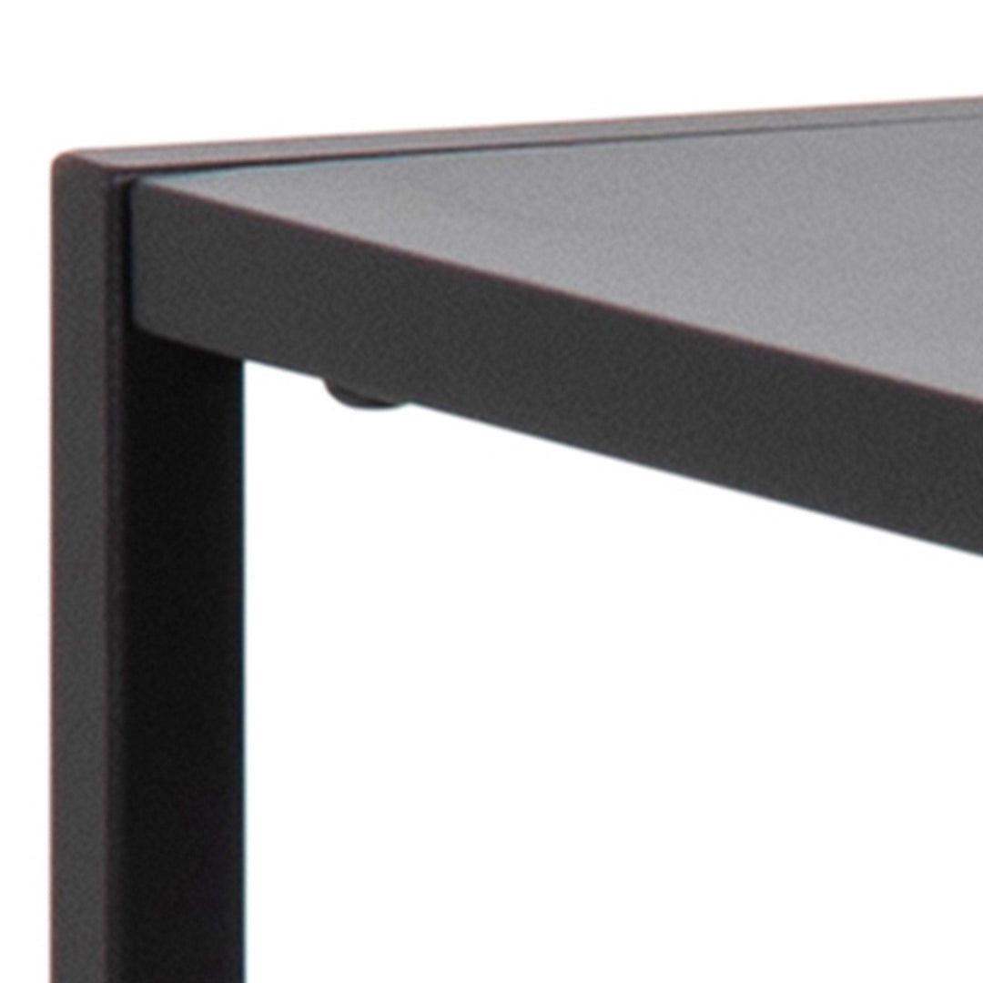 Newcastle Console Table with Open Shelf in Matt Black - TidySpaces