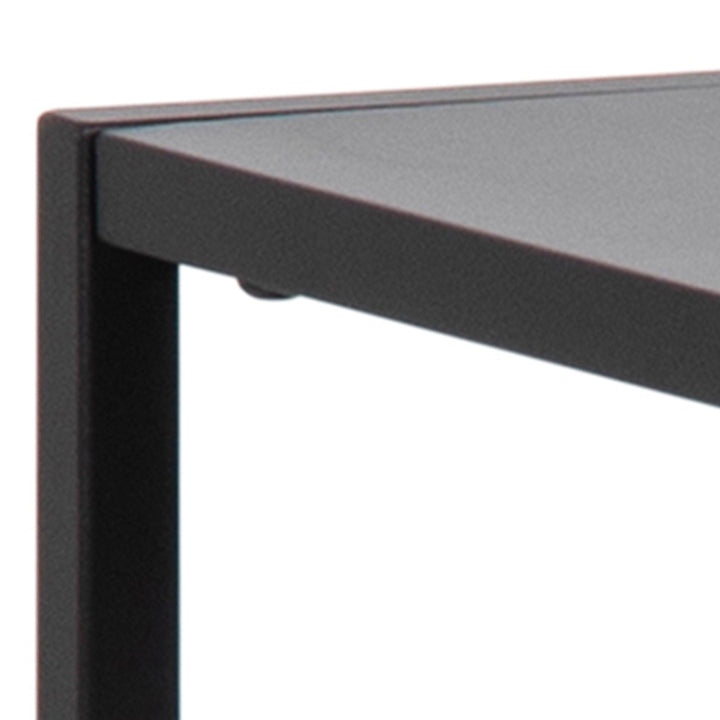 Newcastle Console Table with Open Shelf in Matt Black - TidySpaces