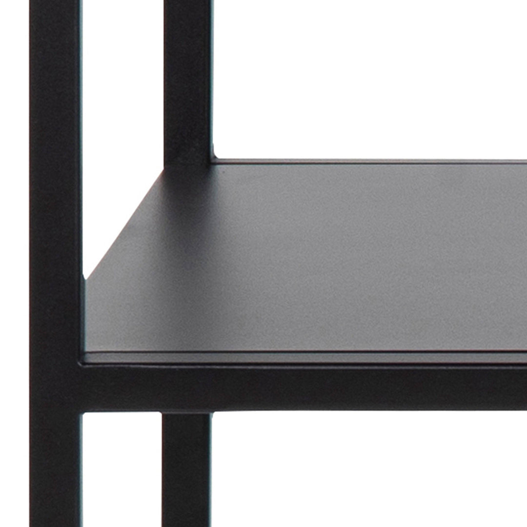 Newcastle Console Table with Open Shelf in Matt Black - TidySpaces