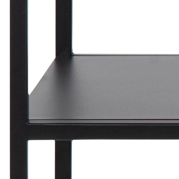 Newcastle Console Table with Open Shelf in Matt Black - TidySpaces