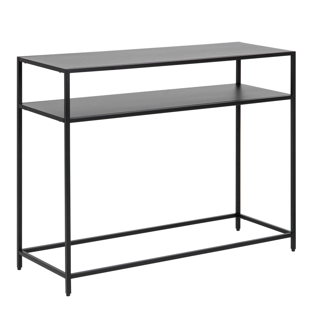 Newcastle Console Table with Open Shelf in Matt Black - TidySpaces