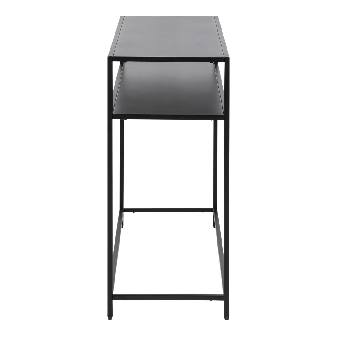 Newcastle Console Table with Open Shelf in Matt Black - TidySpaces