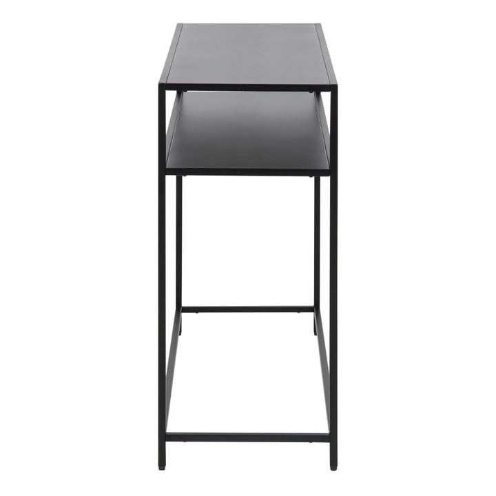 Newcastle Console Table with Open Shelf in Matt Black - TidySpaces