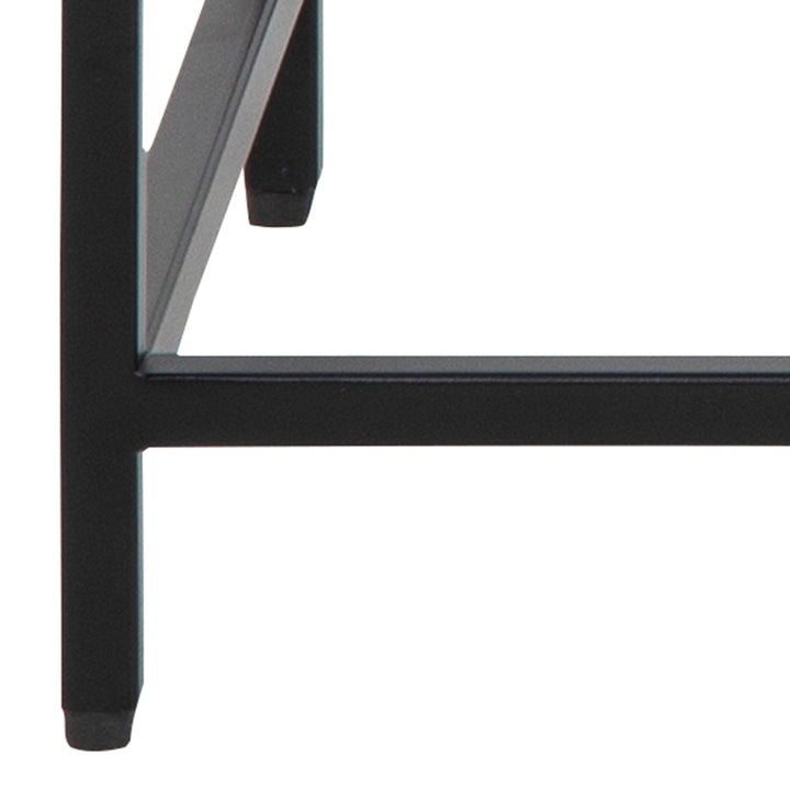 Newcastle Console Table with Open Shelf in Matt Black - TidySpaces