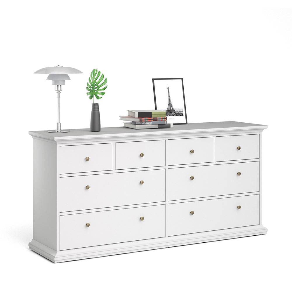 Paris Chest of 8 Drawers in White - TidySpaces