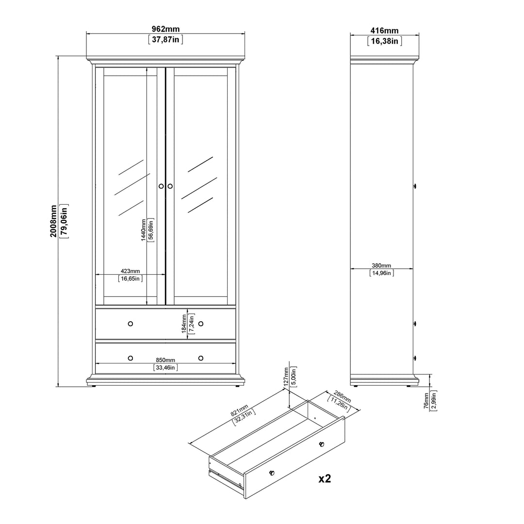 Paris China cabinet in White - TidySpaces