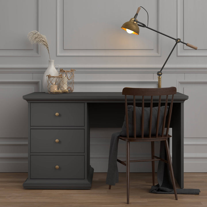 Paris Desk in Matt Grey - TidySpaces