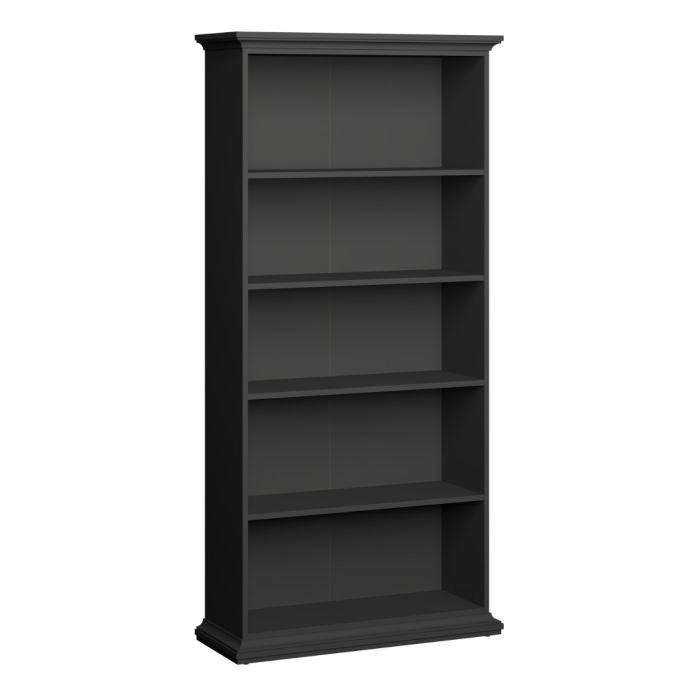 Paris Tall Bookcase in Matt Grey - TidySpaces