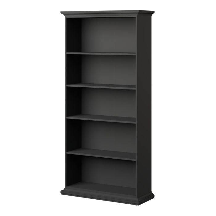 Paris Tall Bookcase in Matt Grey - TidySpaces