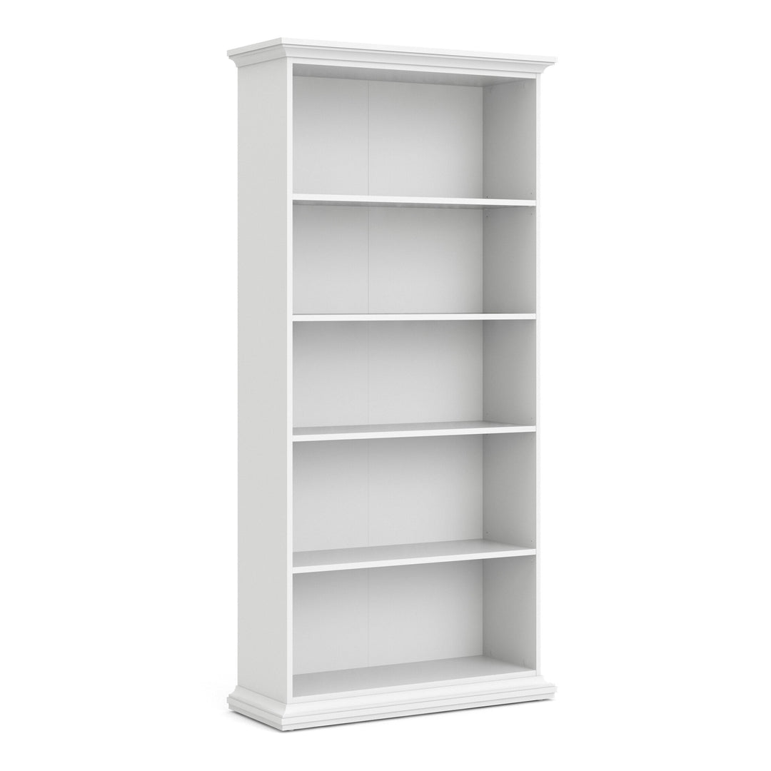 Paris Tall Bookcase in White - TidySpaces