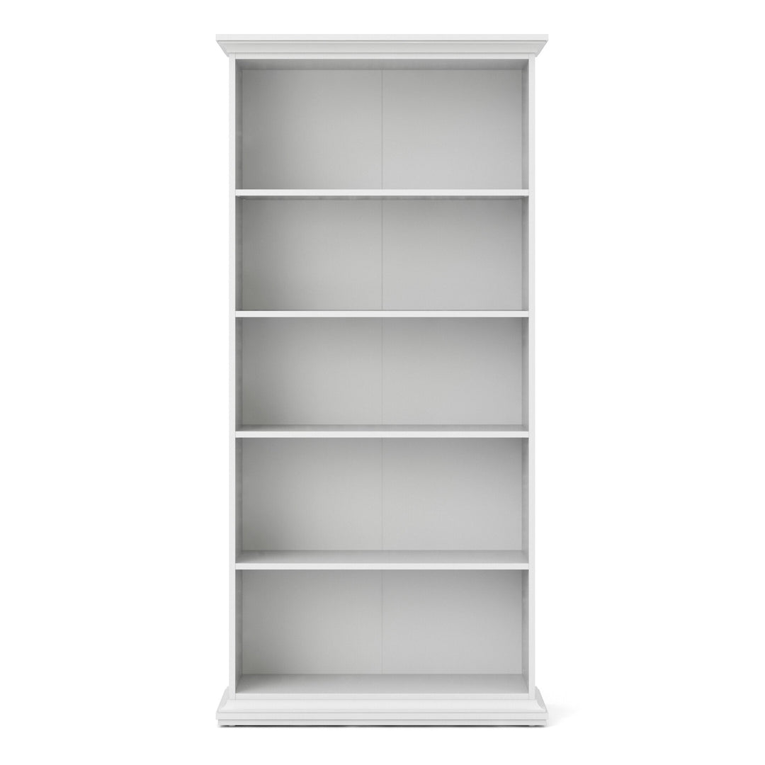 Paris Tall Bookcase in White - TidySpaces