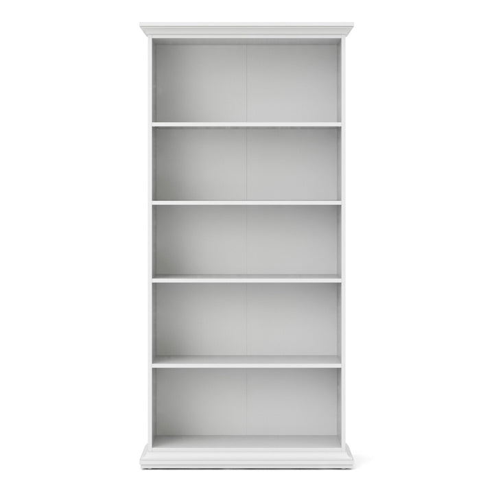 Paris Tall Bookcase in White - TidySpaces