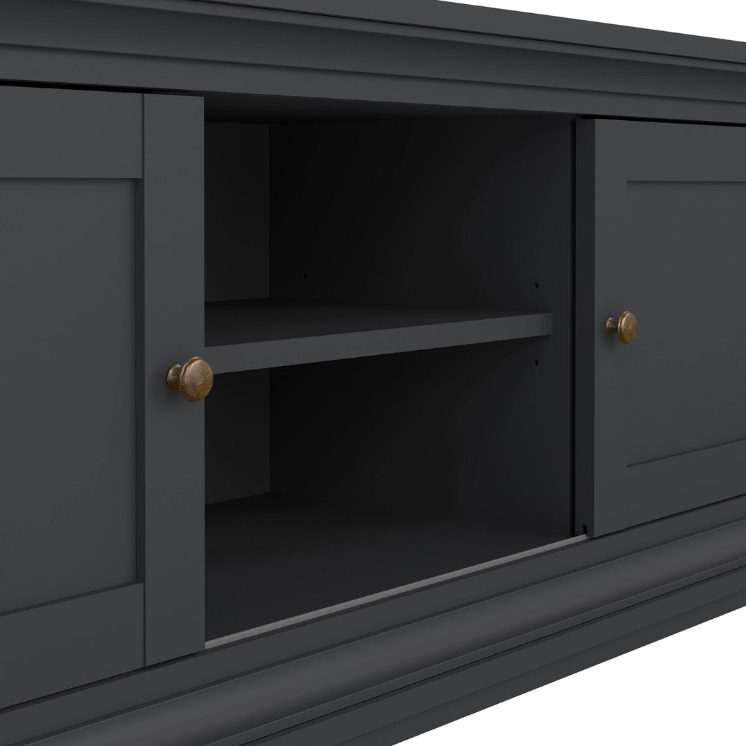 Paris TV-unit 2 frame Doors in Matt Grey - TidySpaces