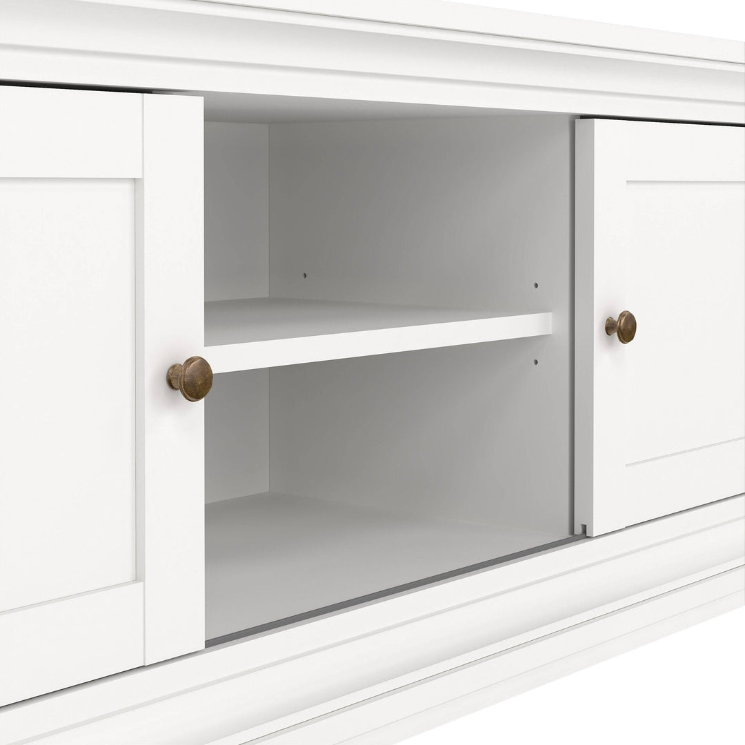 Paris TV-unit 2 frame Doors in White - TidySpaces