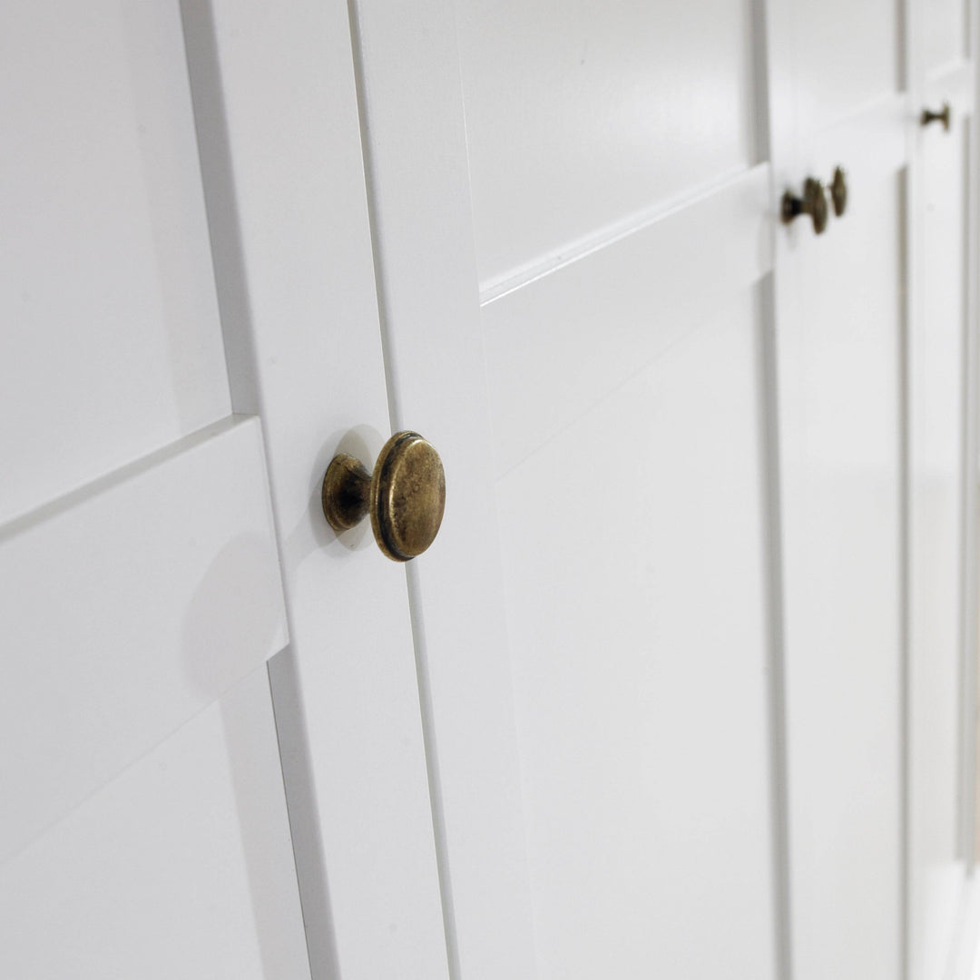 Paris Wardrobe with 4 Doors in White - TidySpaces