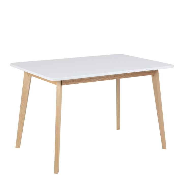 Raven Dining Table in White & Oak - TidySpaces