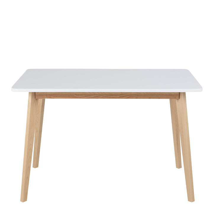 Raven Dining Table in White & Oak - TidySpaces