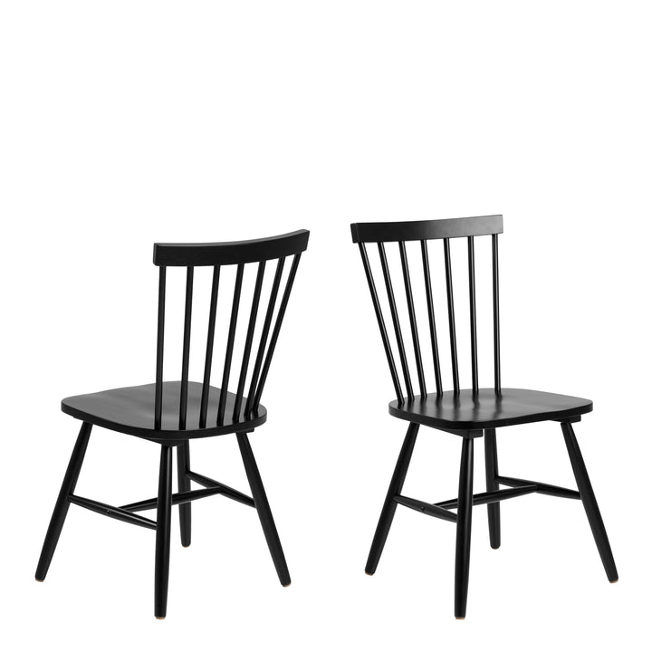 Riano Dining Chairs in Black Set of 2 - TidySpaces