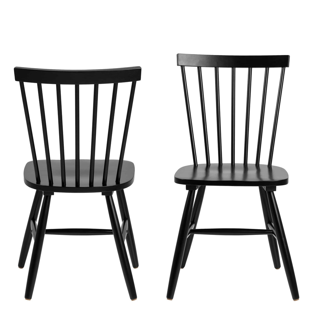 Riano Dining Chairs in Black Set of 2 - TidySpaces