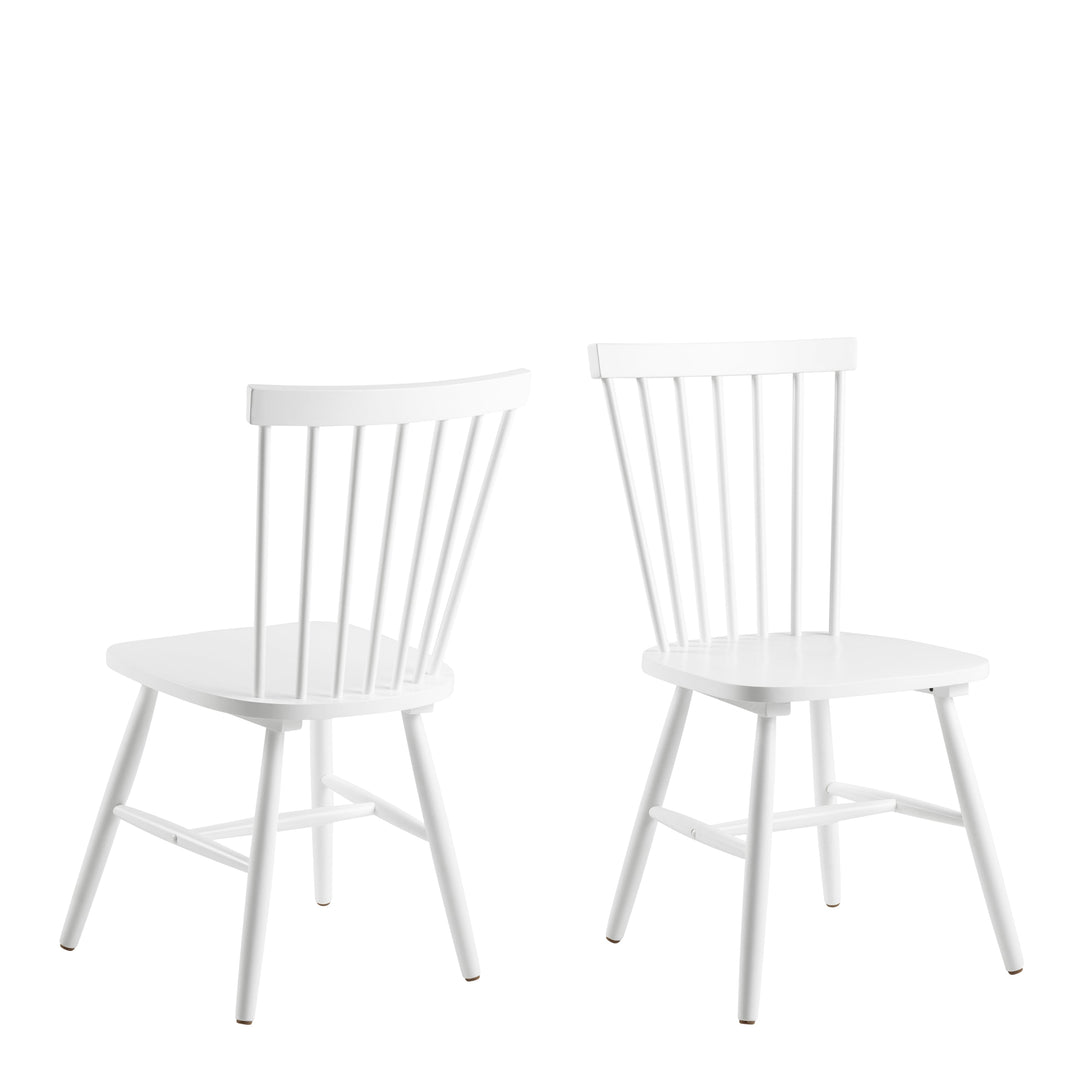 Riano Dining Chairs in White Set of 2 - TidySpaces