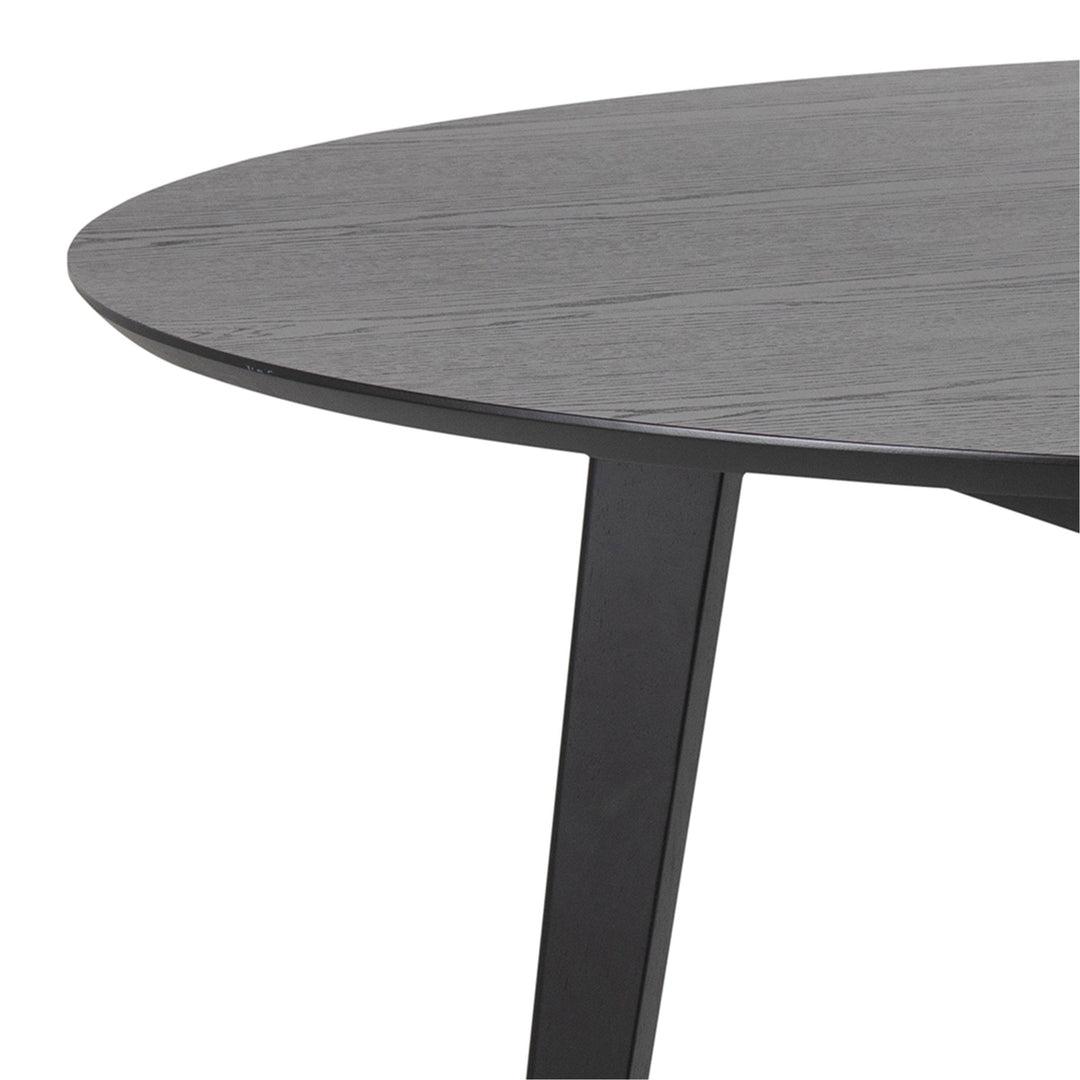 Roxby Round Dining Table in Black 140x76cm - TidySpaces