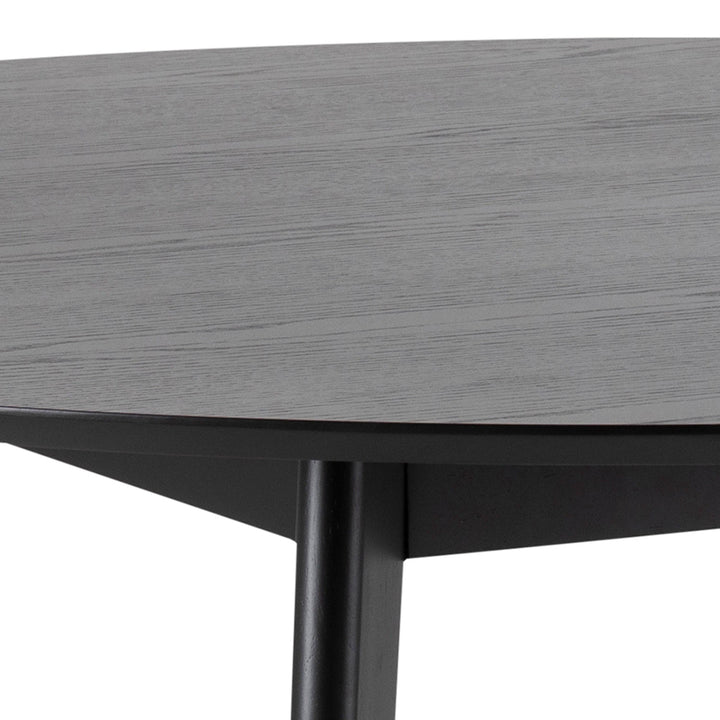 Roxby Round Dining Table in Black 140x76cm - TidySpaces