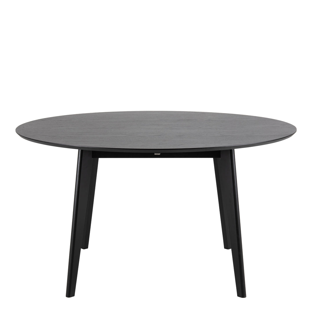 Roxby Round Dining Table in Black 140x76cm - TidySpaces