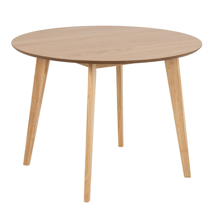 Roxby Round Dining Table in Oak 105x76cm - TidySpaces