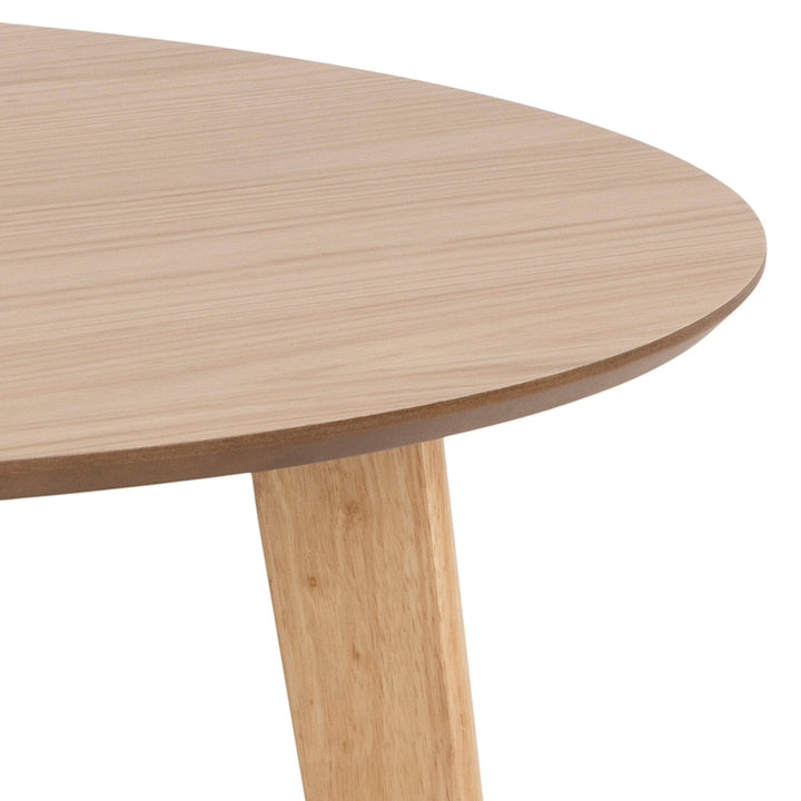 Roxby Round Dining Table in Oak 105x76cm - TidySpaces