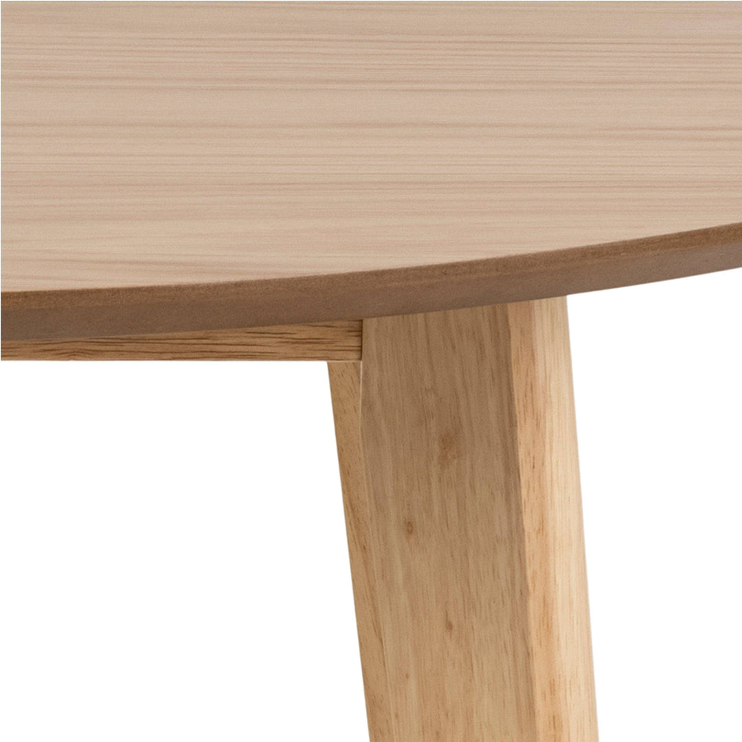 Roxby Round Dining Table in Oak 105x76cm - TidySpaces