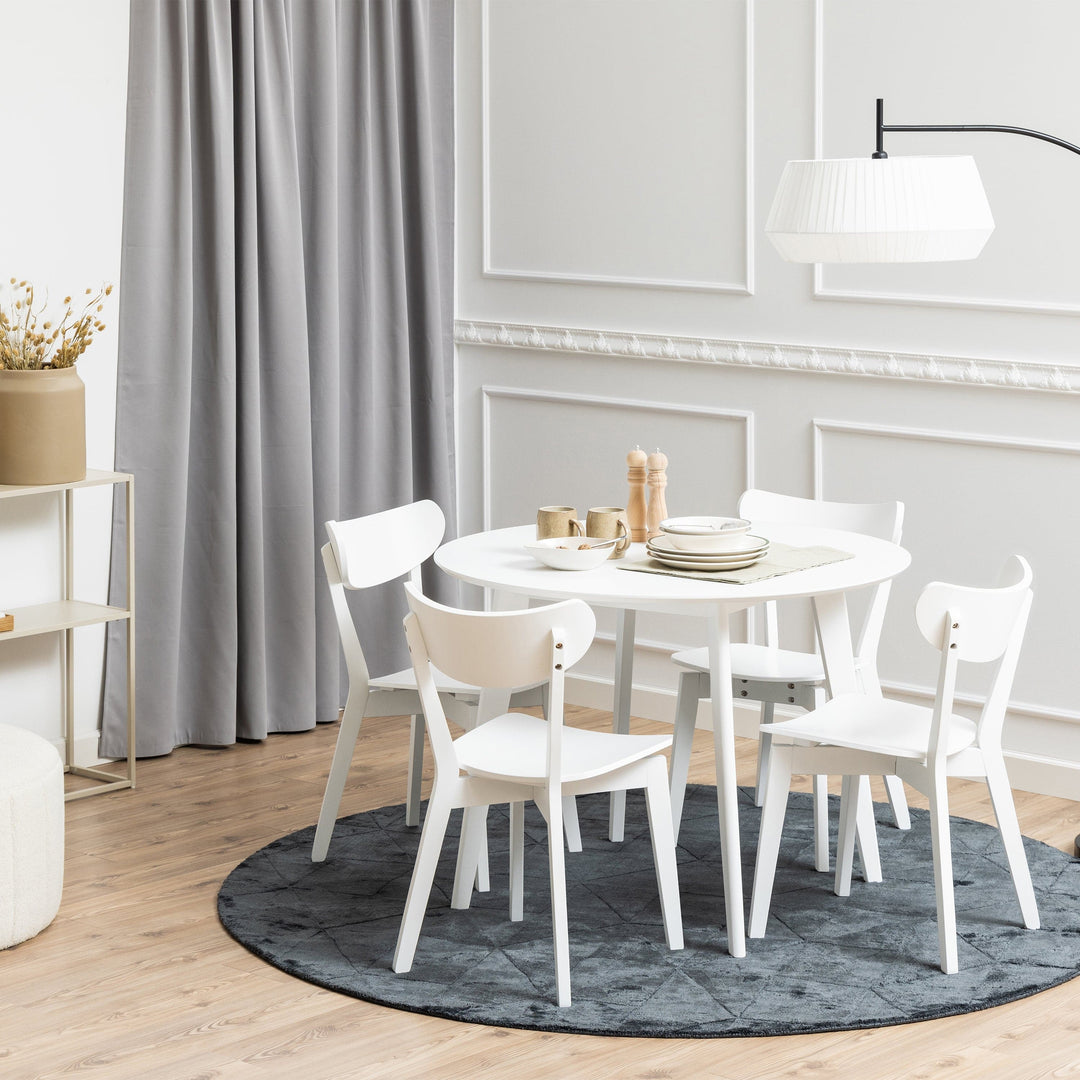 Roxby Round Dining Table in White - TidySpaces