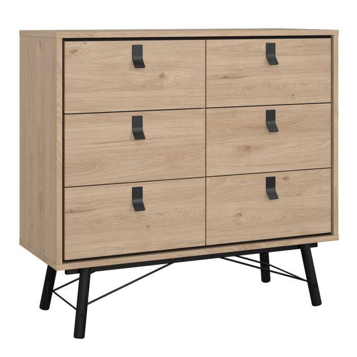 Ry 3 Piece Bundle, Bedside, Chest and 3 Door 3 Drawer Wardrobe - TidySpaces