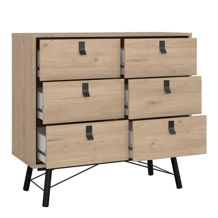 Ry 3 Piece Bundle, Bedside, Chest and 3 Door 3 Drawer Wardrobe - TidySpaces