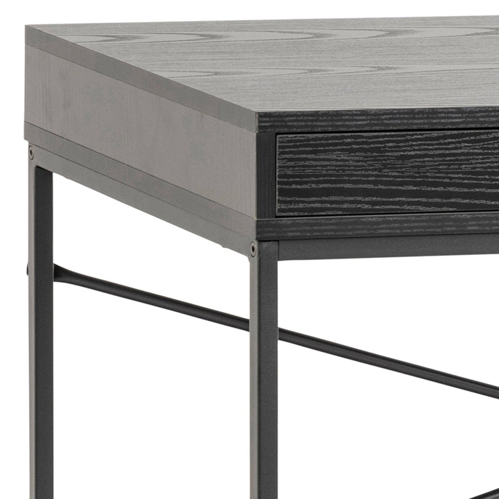 Seaford 1 Drawer Office Desk in Ash Black - TidySpaces