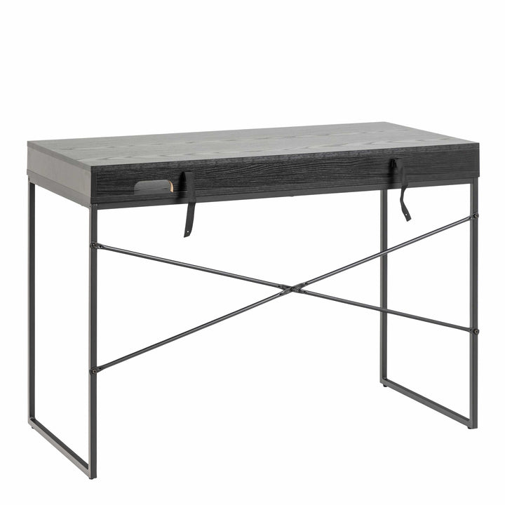 Seaford 1 Drawer Office Desk in Ash Black - TidySpaces