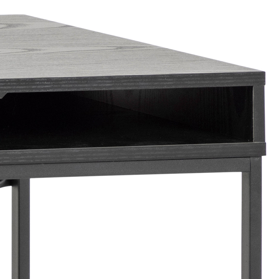 Seaford 1 Drawer Office Desk in Ash Black - TidySpaces