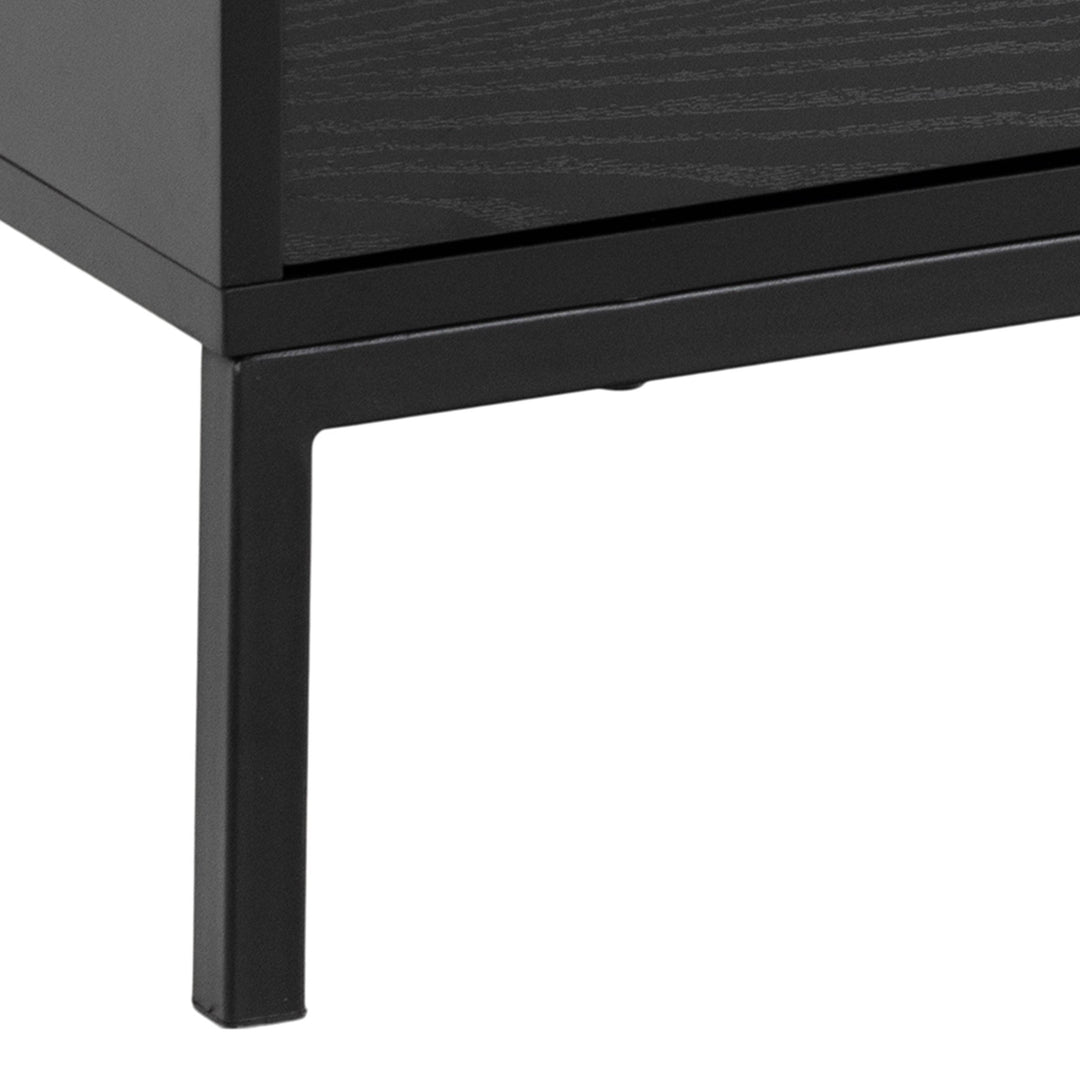 Seaford 2 Door 1 Drawer TV Unit in Ash Black - TidySpaces