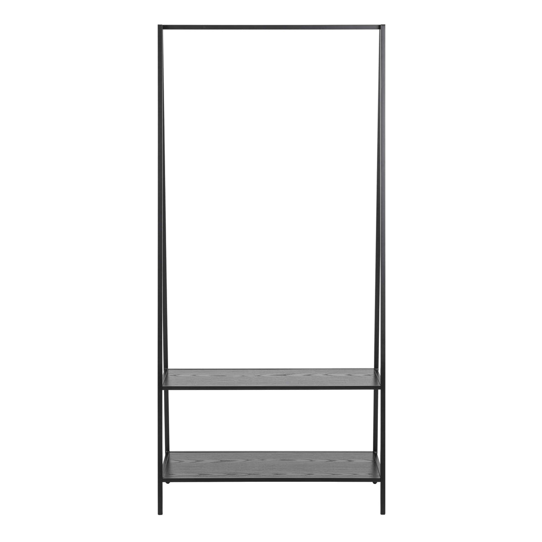 Seaford Clothes Rack with 2 shelves in Black - TidySpaces