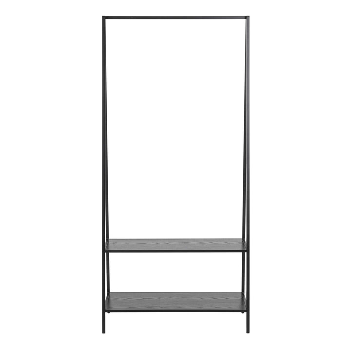 Seaford Clothes Rack with 2 shelves in Black - TidySpaces