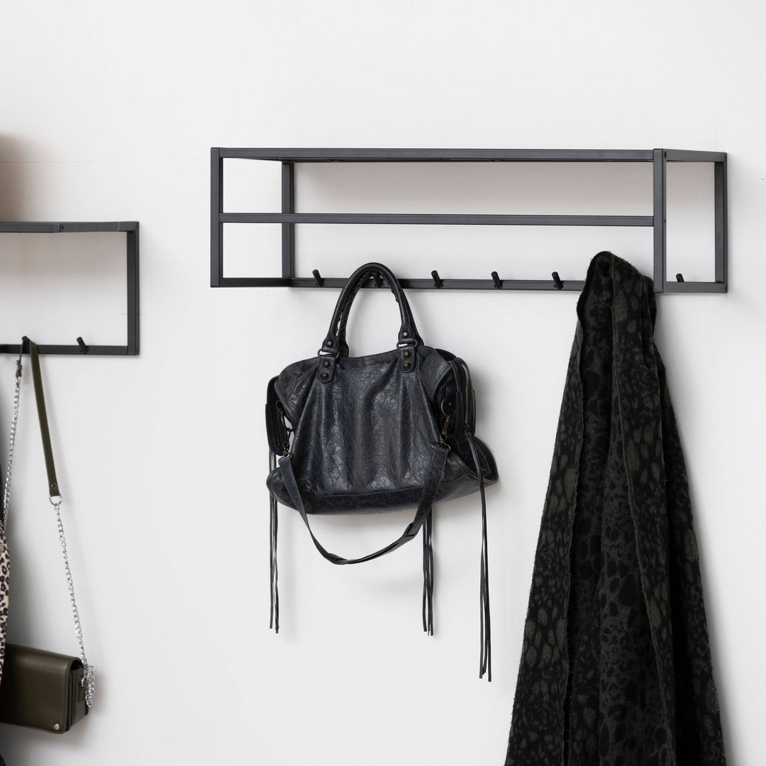 Seaford Coat Rack in Black And Oak - TidySpaces